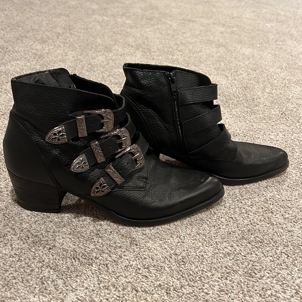 Asos leather bootie